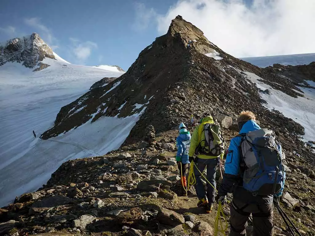 Bergsteigen Großvenediger in Osttirol, zweigrößte Berg in Österreich 